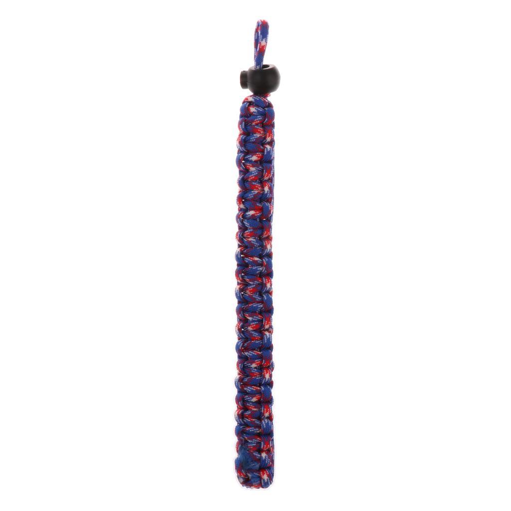 Black Parachute Cord Paracord Hand Wrist Strap Lanyard for Key
