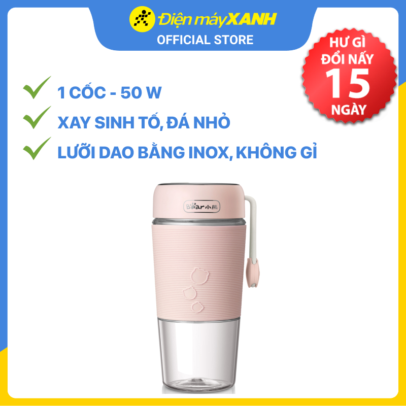 Máy Xay Sinh Tố Mini Cầm Tay BEAR LLJ-B03C1 - Hàng Chính Hãng