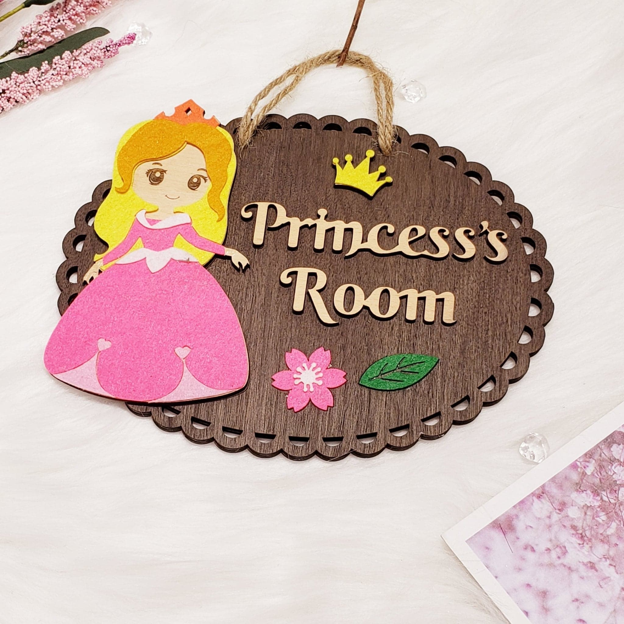 Bảng gỗ trang trí PRINCESS'S ROOM