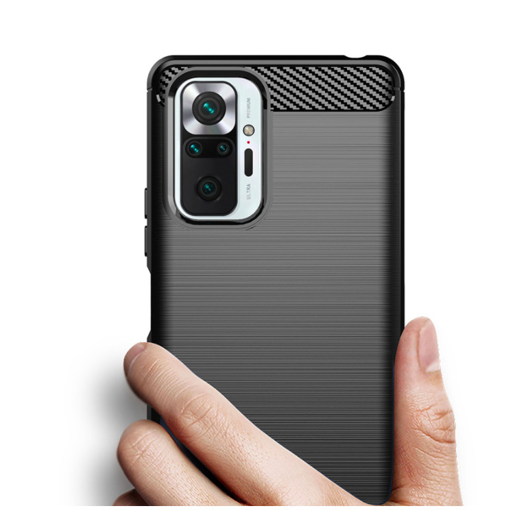 Ốp lưng chống sốc Vân Sợi Carbon cho Xiaomi Redmi Note 10 Pro - Hàng nhập khẩu