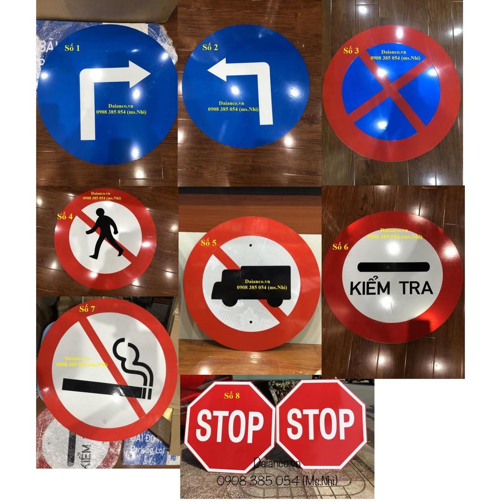 Biển báo giao thông tôn mạ kẽm dán decal phản quang 610- Hình thật