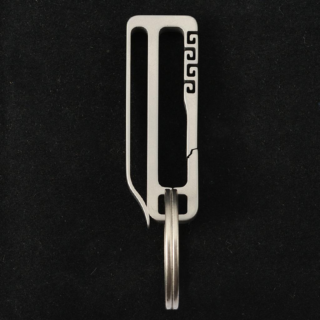 2-4pack Lightweight Titanium Keychain Waist Hanging Buckle Carabiner Silver