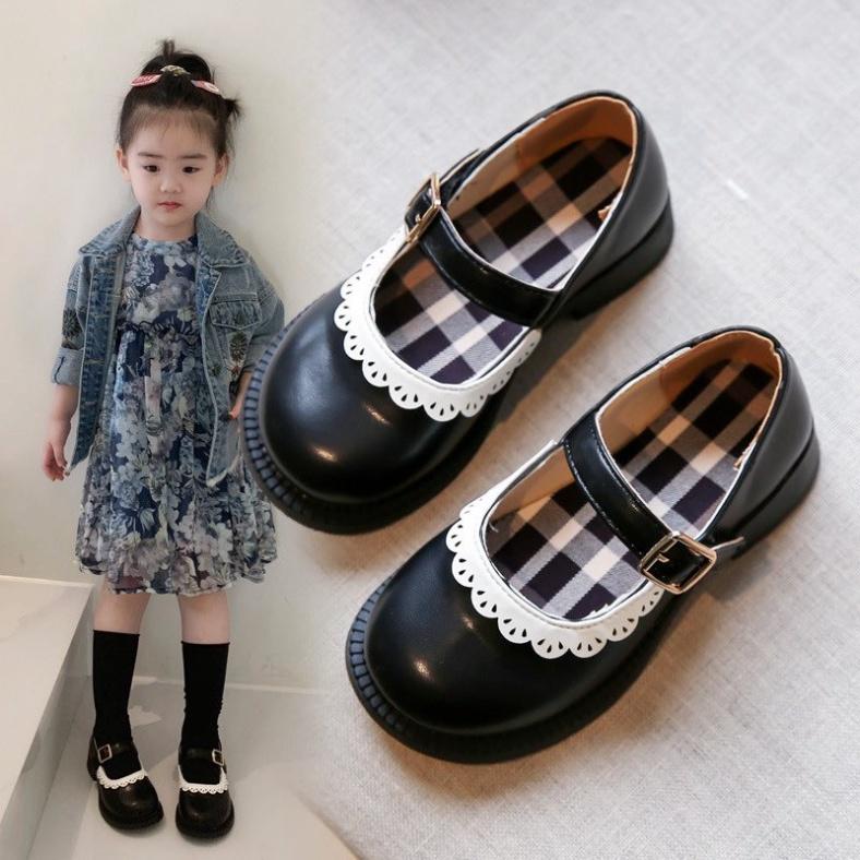 Cho Bé Giày búp bê công chúa đế bằng da mềm cho bé gái 2-6 tuổi G008