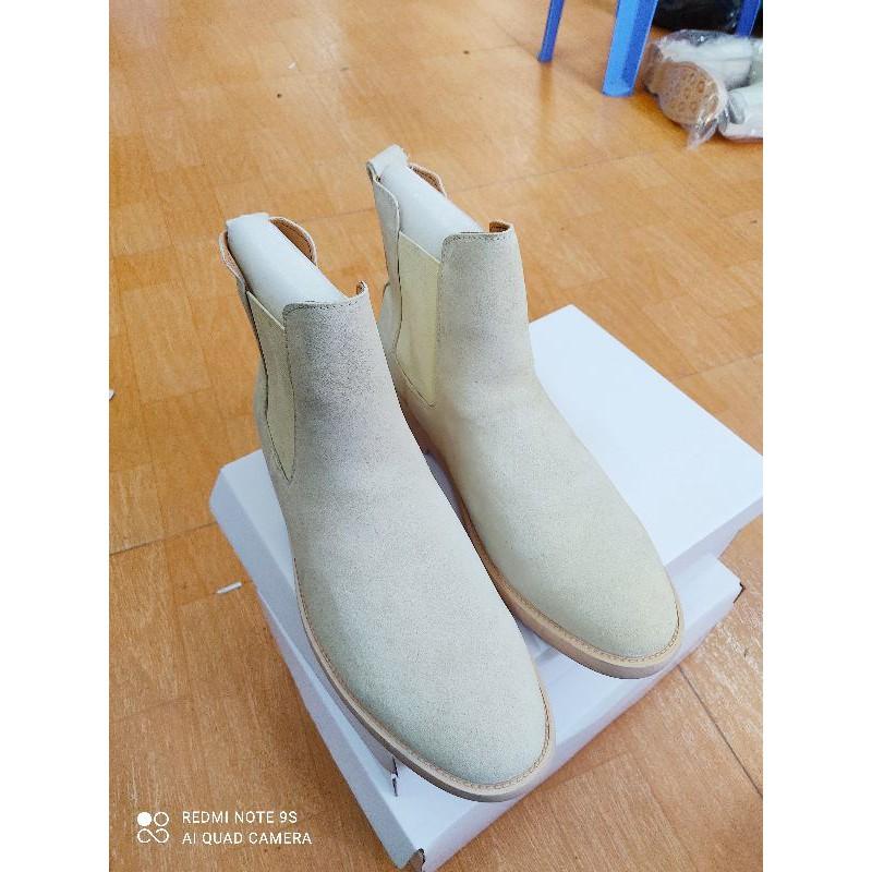 Chelsea Boots Da Lộn Tan