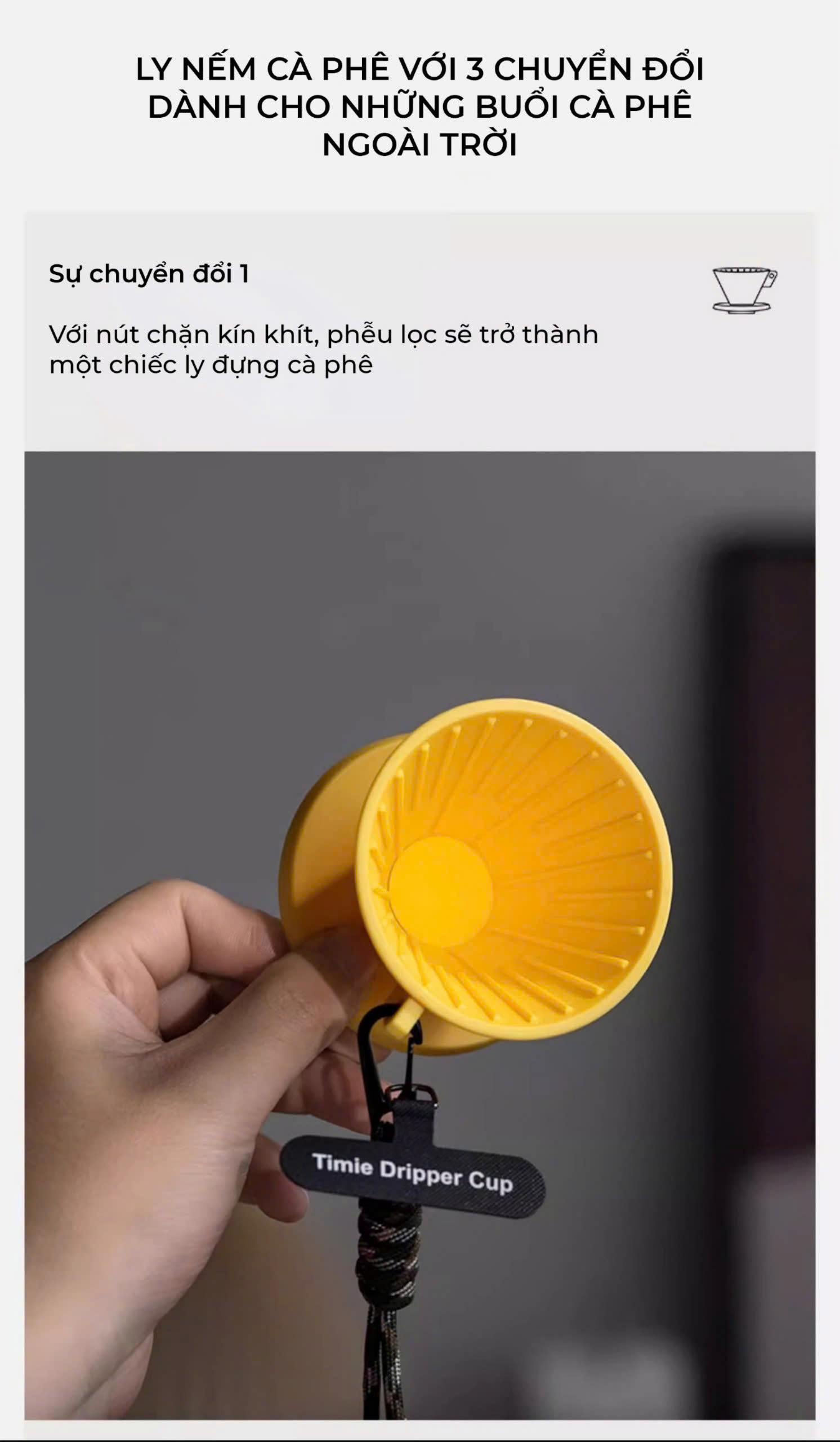 Ly phễu mini Timie Dripper Cup