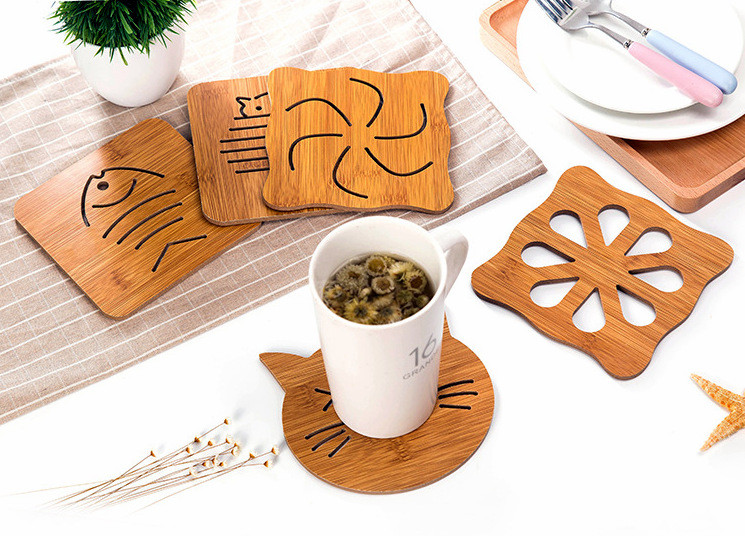 Combo 07 miếng lót gỗ đa năng cao cấp họa tiết lạ mắt
