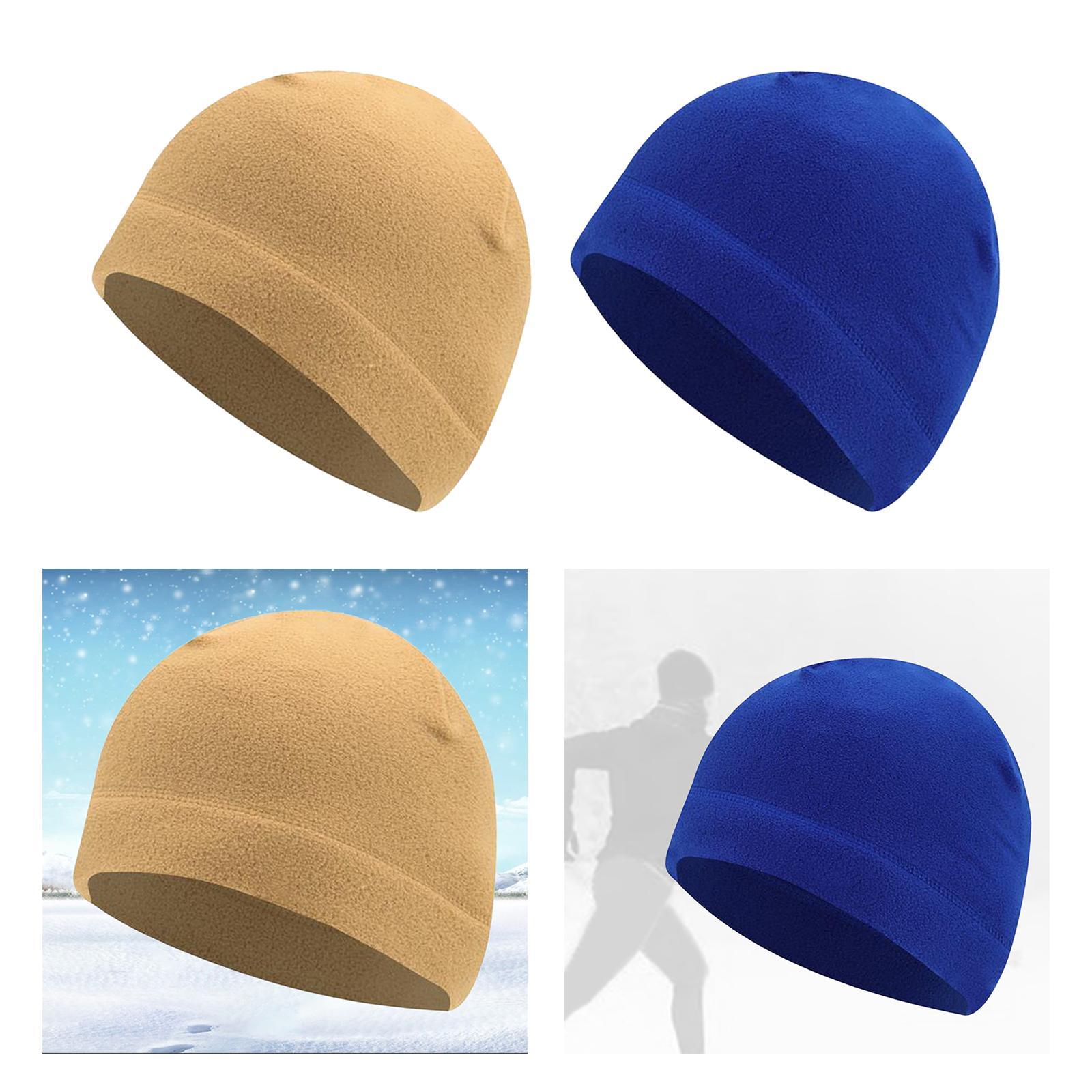 2pcs Thickened Men Winter Beanie Caps Skull Hats for Riding Cycling Biking