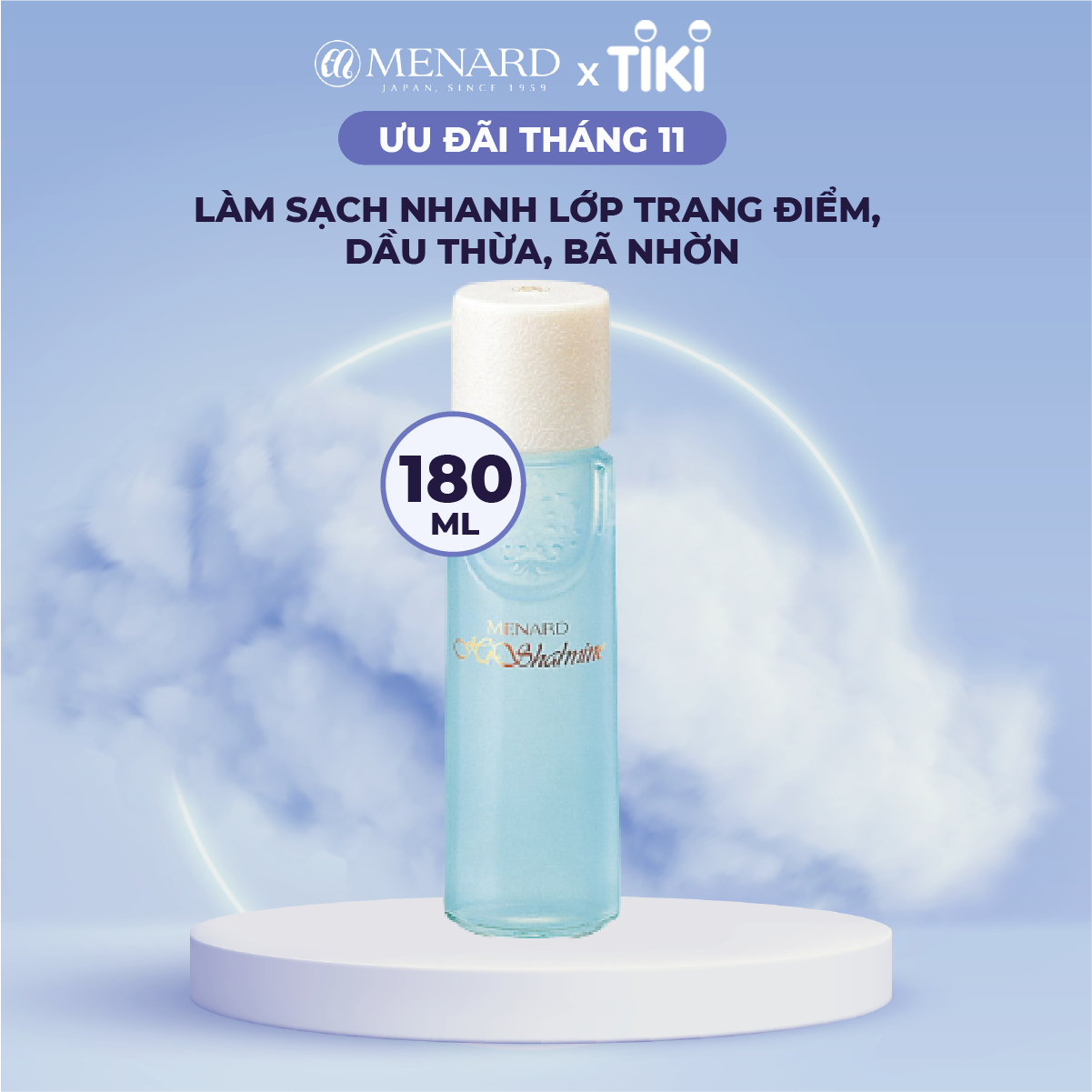 [HB GIFT] Nước tẩy trang nhanh Menard Hi-Shalmine 180ml