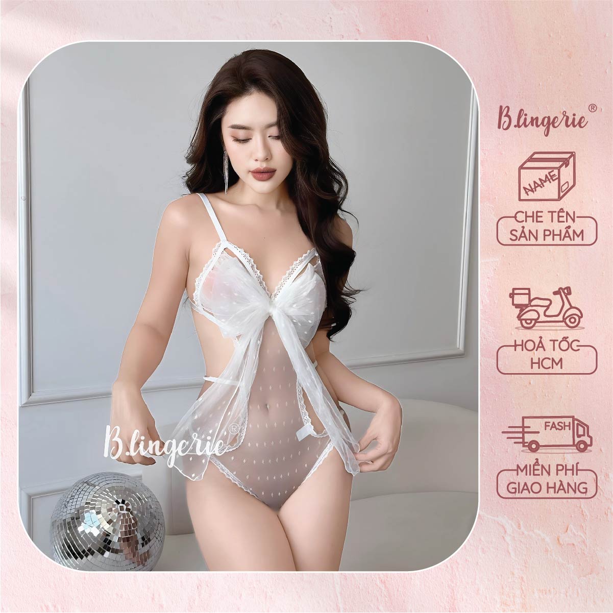 Bộ Bodysuit Dây Nơ Gợi Cảm - B.Lingerie