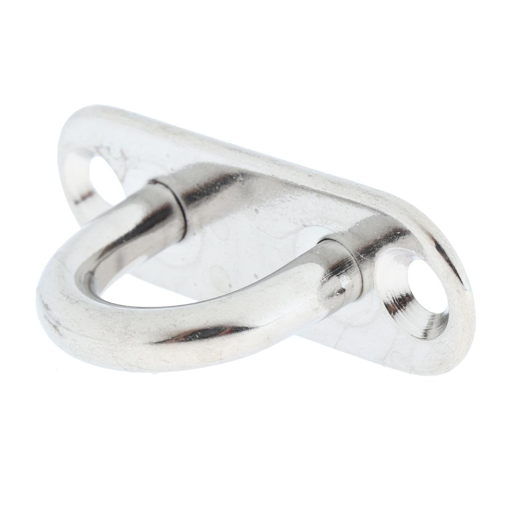 5, 6, 8mm 304 Stainless Steel Oblong Pad Eye Plate, Home Marine Boat Rigging