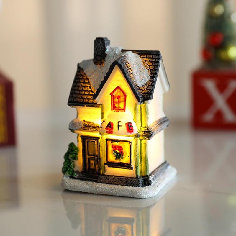 Bộ Quà Tặng Trang Trí Nhà Giáng Sinh Có Đèn LED Chạy Bằng Pin