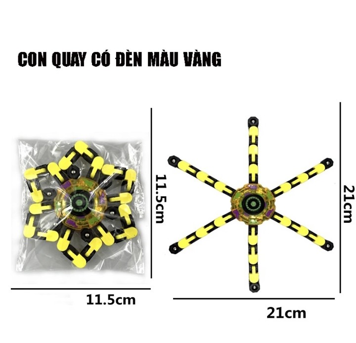 ĐỒ CHƠI CON QUAY SPINER ROBOT BIẾN HÌNH 6 CÁNH CÓ ĐÈN LED PHÁT SÁNG