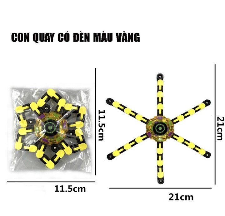 ĐỒ CHƠI CON QUAY SPINER ROBOT BIẾN HÌNH 6 CÁNH CÓ ĐÈN LED  PHÁT SÁNG