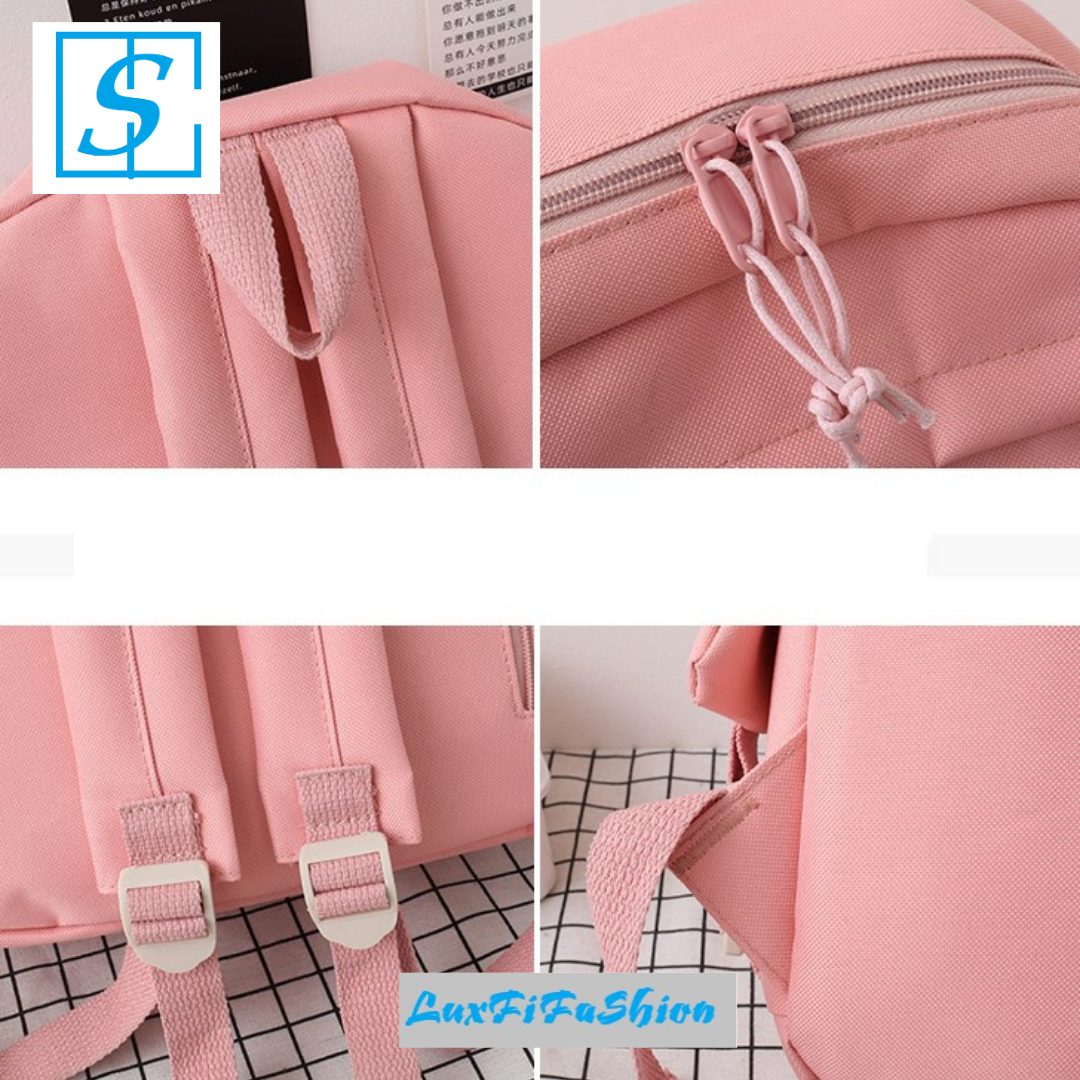 Combo 4 món Balo Học Sinh Version Hàn Quốc Ulzzang Mới Nhất Cực Xịn Thời Trang Trẻ Trung Năng Động MÃ:FS829