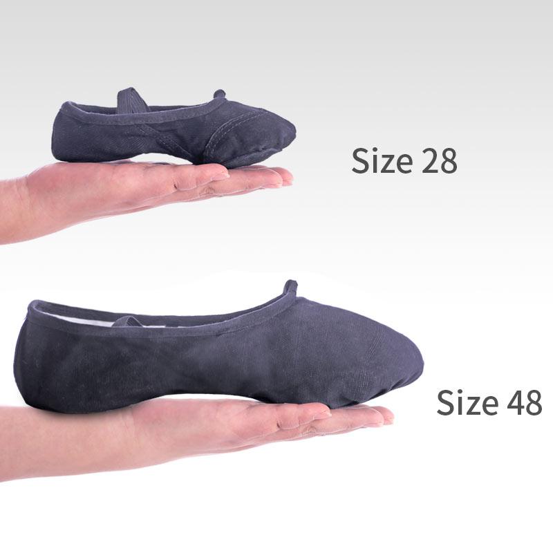 Size 28-45 Ba Lê Giày Khiêu Vũ Nam Nữ Tập Gym Yoga Dép Bé Trai Bé Gái Phẳng Thực Hành Khiêu Vũ Giày Trẻ Em Người Lớn Giày Khiêu Vũ Color: Black Shoe Size: 3.5