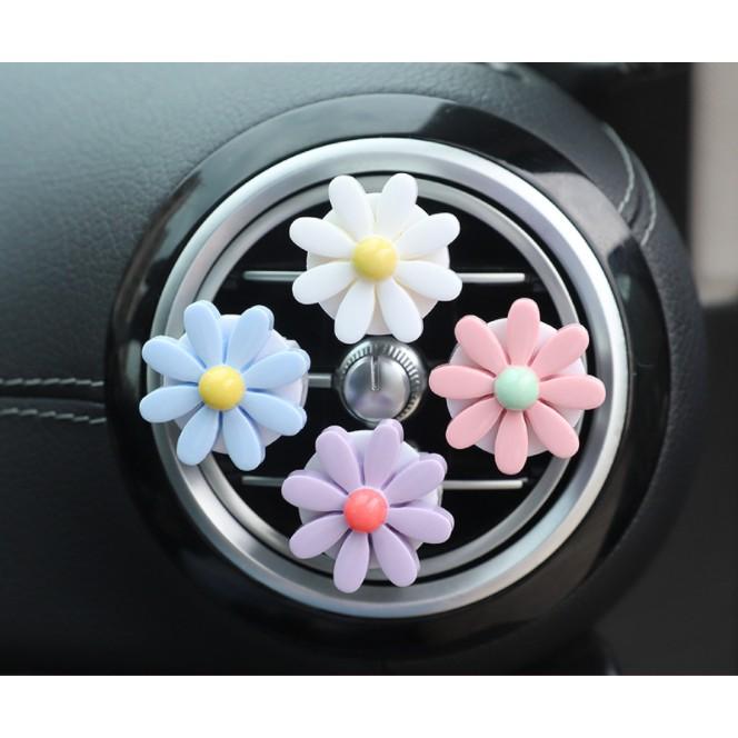 Set 3 bông CÚC họa mi tặng sáp thơm cài cửa gió ô tô - Hoàng Đông Shop