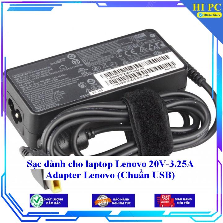 Sạc dành cho laptop Lenovo 20V-3.25A Adapter Lenovo - Kèm Dây nguồn - Hàng Nhập Khẩu