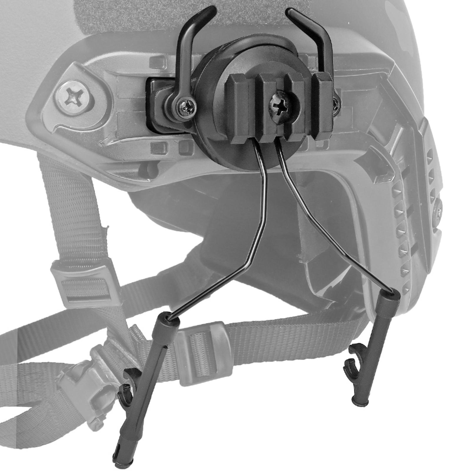 1 Pair Headset Helmet Adapter Holder, Tactical Helmet Rail Adapter Headset Support Suspension Headphones Bracket Left and Right Side Attachments