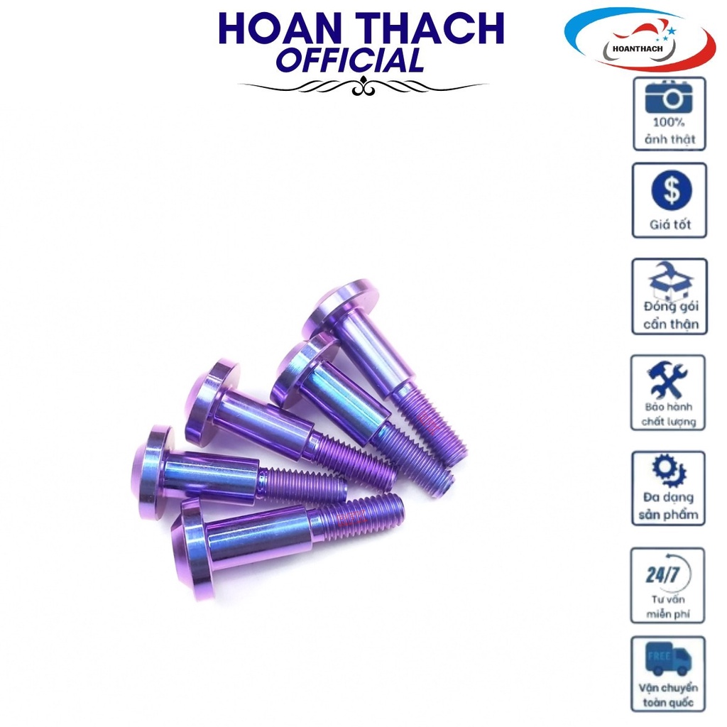 Ốc titan GR5 6L32 tay thắng Tím dùng cho nhiều dòng xe SP010482 (giá 1 con)