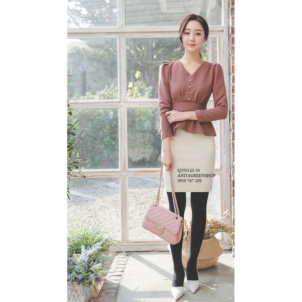 Q350120 ÁO KIỂU PEPLUM THIẾT KẾ