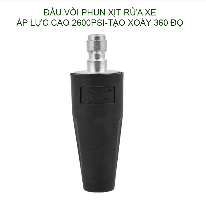 Đầu phun rửa xe tạo nước xoáy 360 độ, đầu kết nối nhanh 1/4 inch, áp lực cao