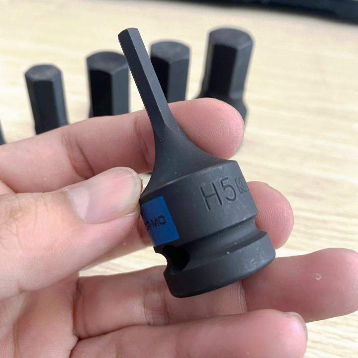 Tuýp lục giác đen KINGTONY loại 1/2 dài 60mm - 4055