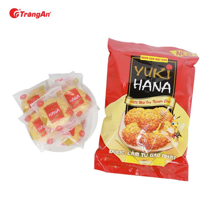 Thùng 20 Gói Bánh Gạo Chiên Yukihana 100g Vị Mật Ong