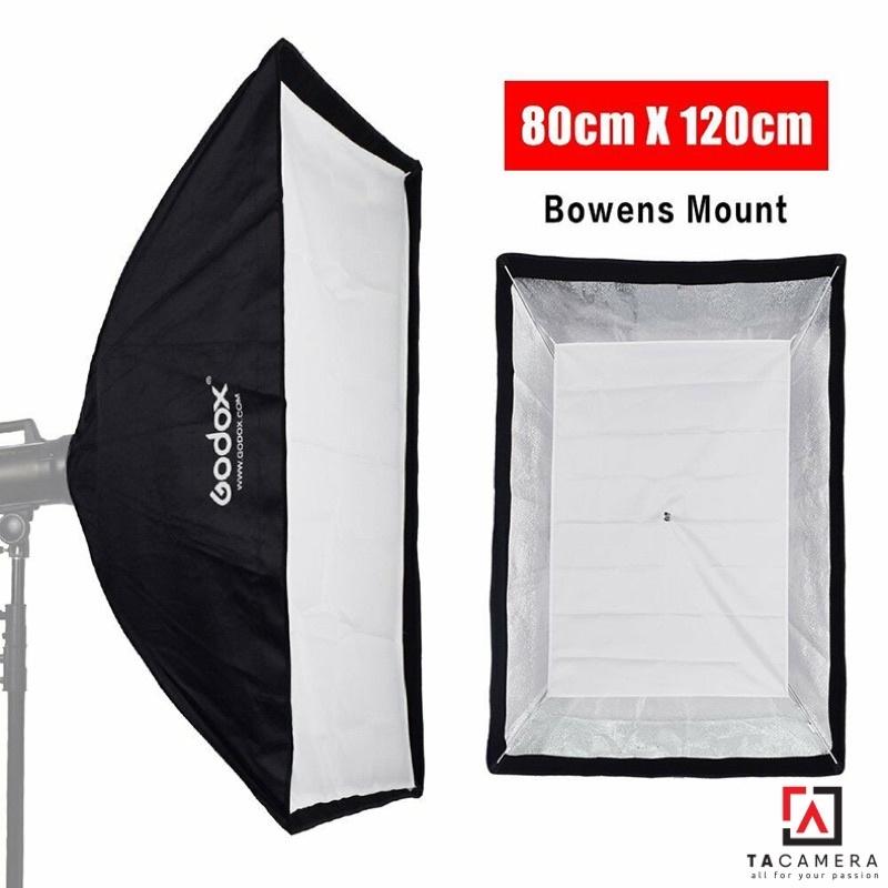 Softbox Godox 80x120cm ngàm Bowen (Không tổ ong) - Hàng Chính Hãng