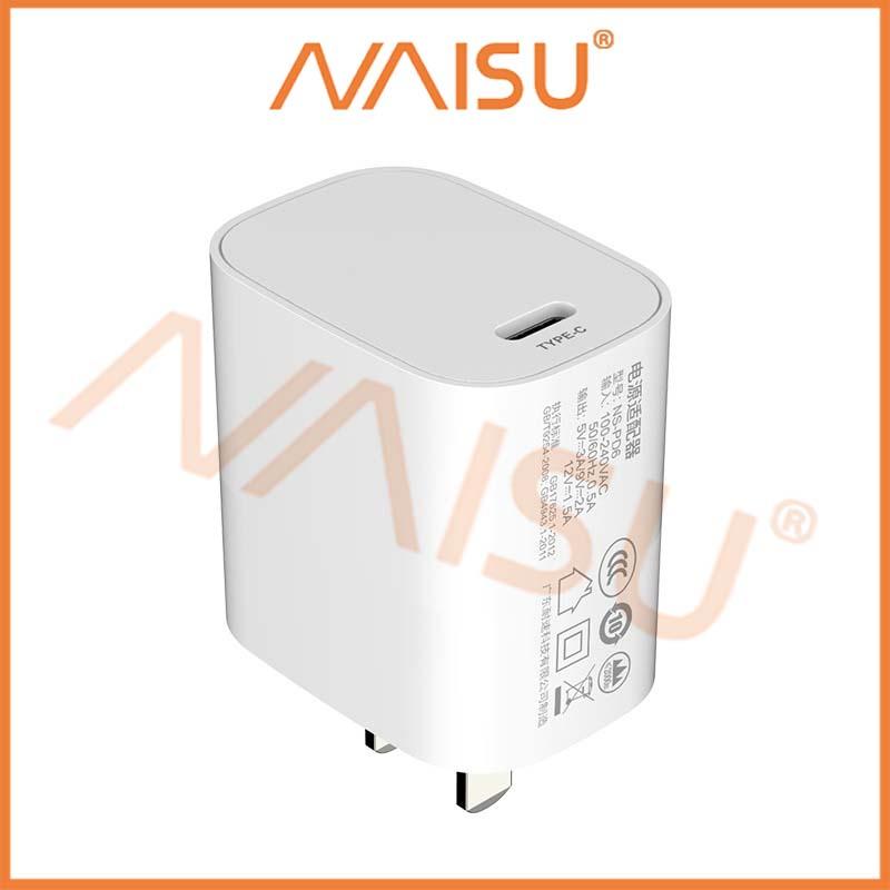 Đầu sạc nhanh NAISU Bộ chuyển đổi 3C được chứng nhận cho bộ sạc nhanh PD18W ID – 1815 - Hàng nhập khẩu