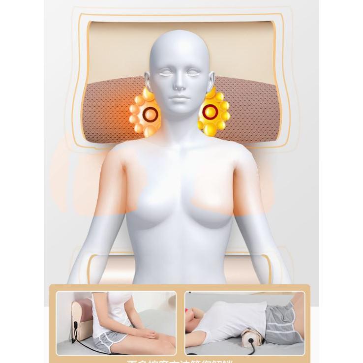 Gối Massage Vai Lưng Cổ, Tặng kèm gối chèn X405 bảo hành 5 tháng