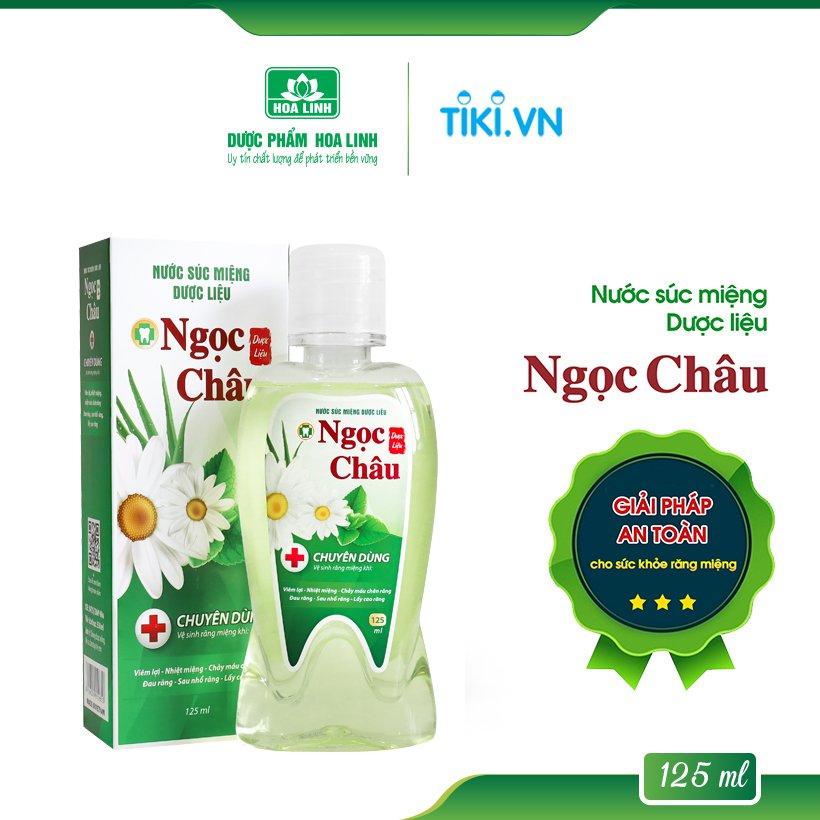 Nước súc miệng Dược liệu Ngọc Châu 125ml