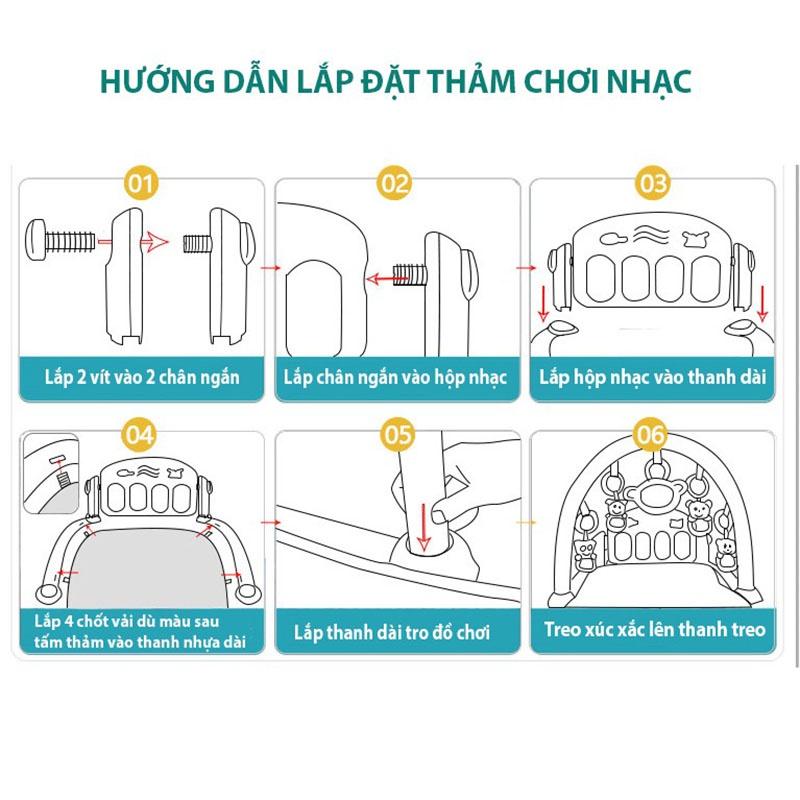 Thảm Nhạc Cho Bé Nằm Chơi, Đồ Chơi Trẻ Em, Đồ Chơi Cho Trẻ Sơ Sinh, Đồ Chơi Bé Gái, Bé Trai