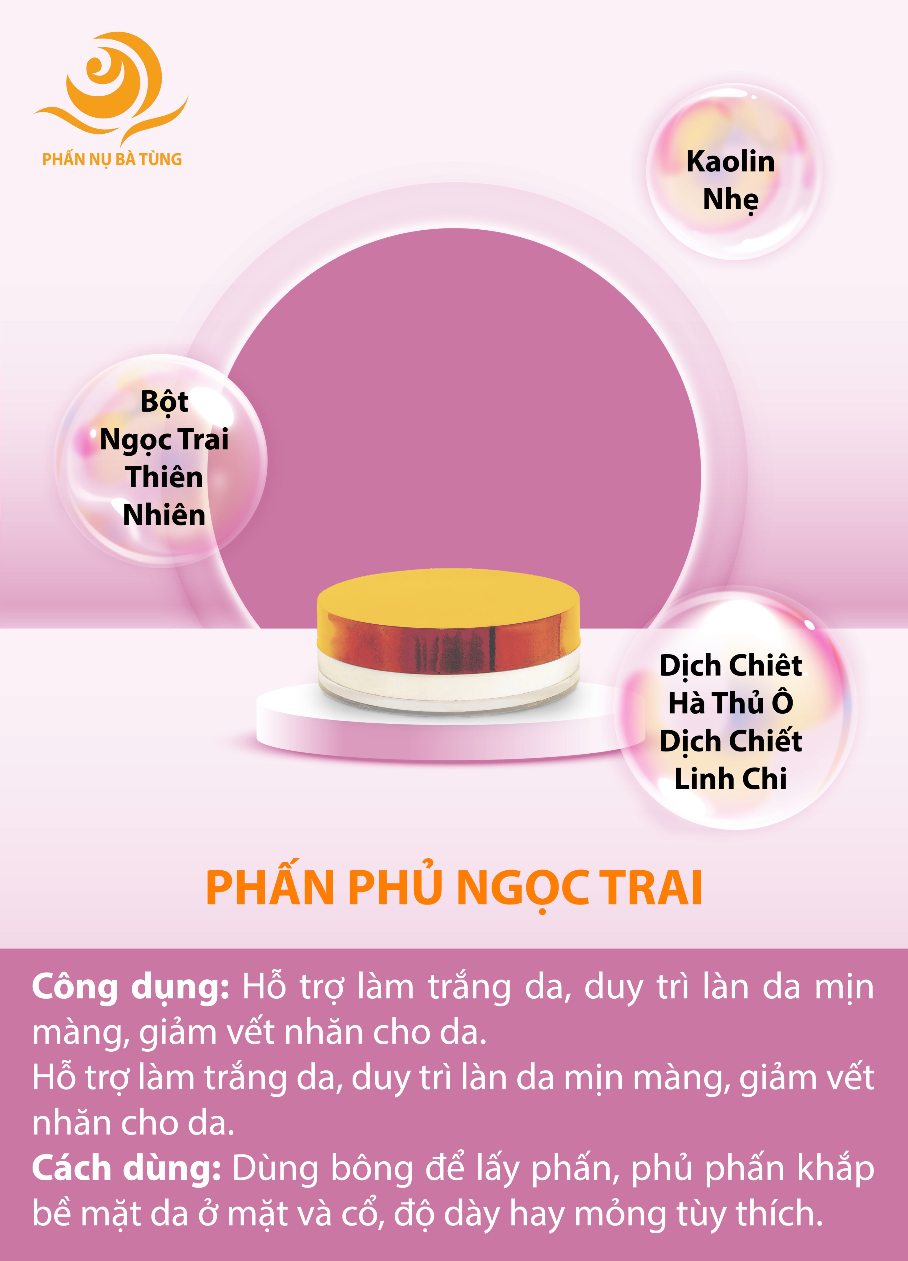 Phấn Phủ Ngọc Trai BÀ TÙNG - 20g