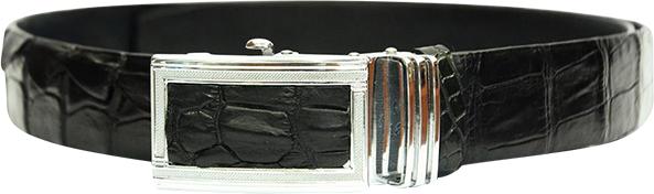 Thắt Lưng Nam Da Cá Sấu Gai Đuôi Huy Hoàng HT4210 (120 x 3.5 cm) - Đen