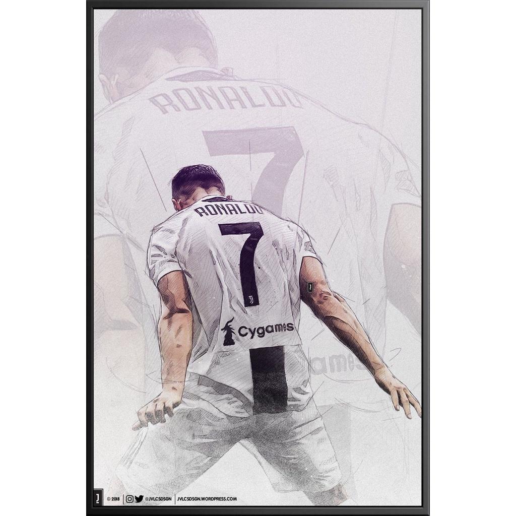 Tranh canvas treo tường RONALDO R7 + khung composite và đinh treo – decor phòng đẹp và ấn tượng