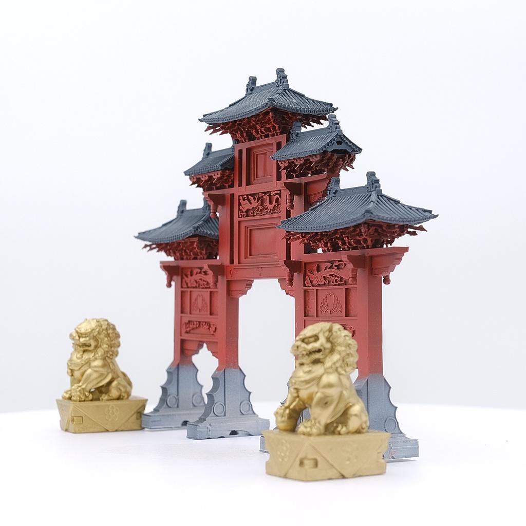 Mô hình kiến trúc Trung Hoa: Cổng vòm -VDS0153-decor,để bàn,trang trí tiểu cảnh,bán cạn,terrarium,non bộ,bonsai