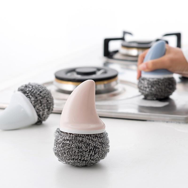 Bàn Chải Vệ Sinh Nhà Bếp Bằng Thép Không Gỉ Thiết Kế Độc Đáo Tiện Dụng