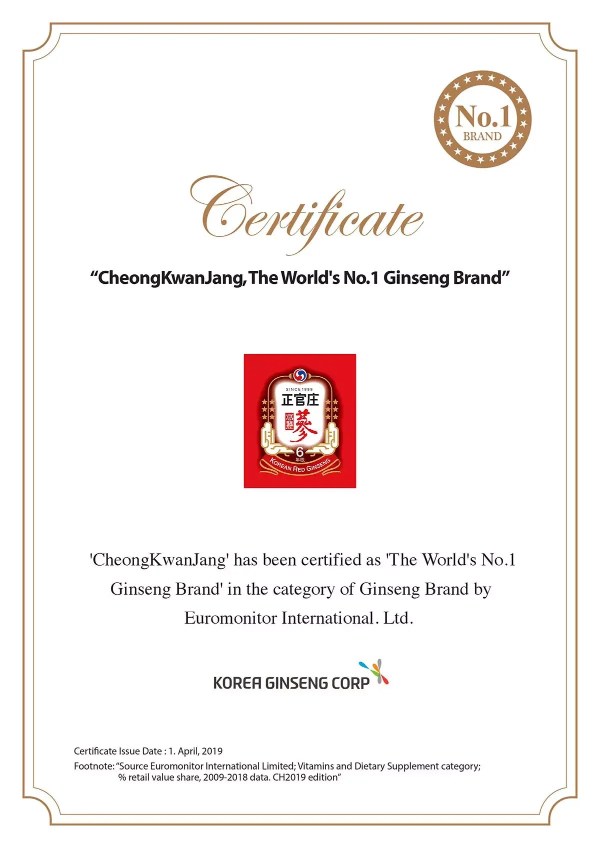 Nước Hồng Sâm Chính Phủ KGC Cheong Kwan Jang Vital Tonic 20ml x 10 ống