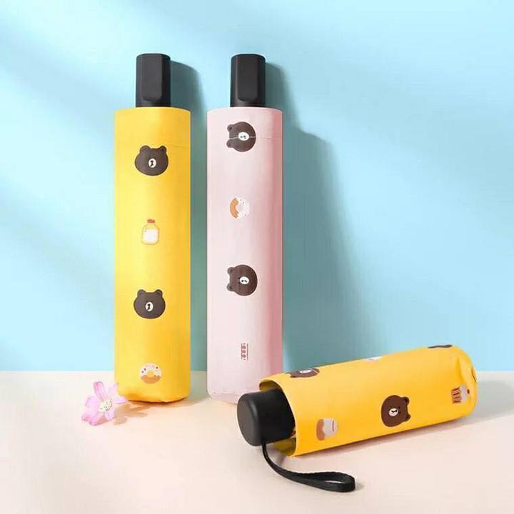 Ô dù đi mưa hình gấu cute chống tia UV