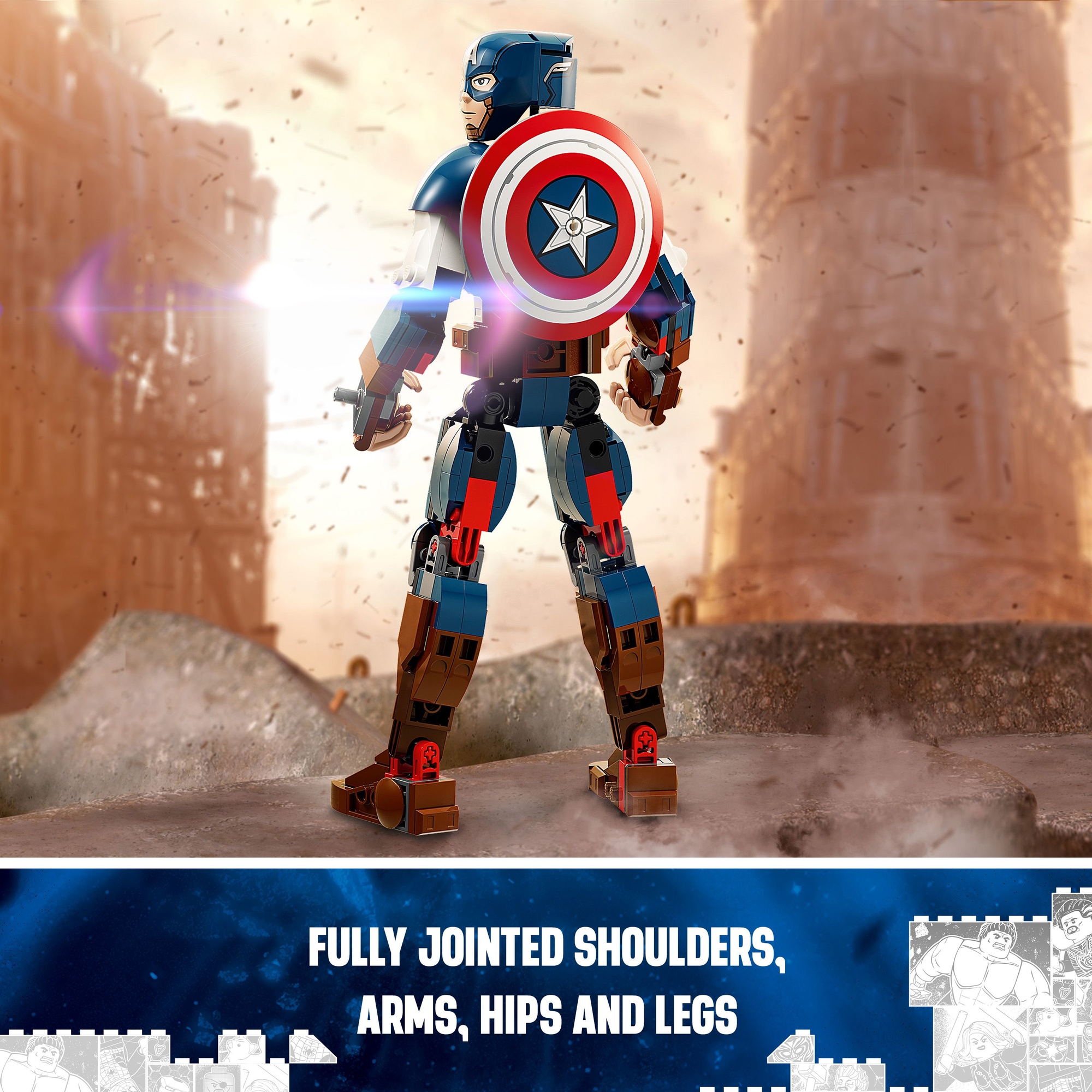 LEGO SUPERHEROES 76258 Đồ chơi lắp ráp Mô hình đội trưởng Mỹ Captain America -