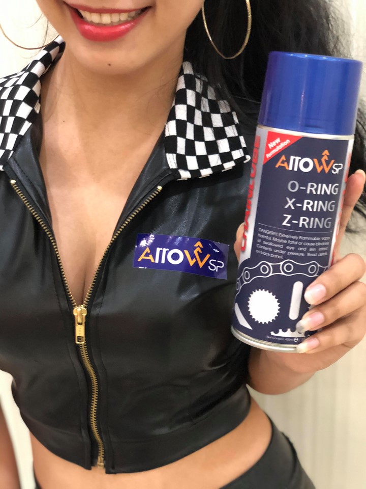 Chai xịt bôi trơn sên xe máy ARROWsp Chain Lube Synthetic  400ml chai xịt sên không văng