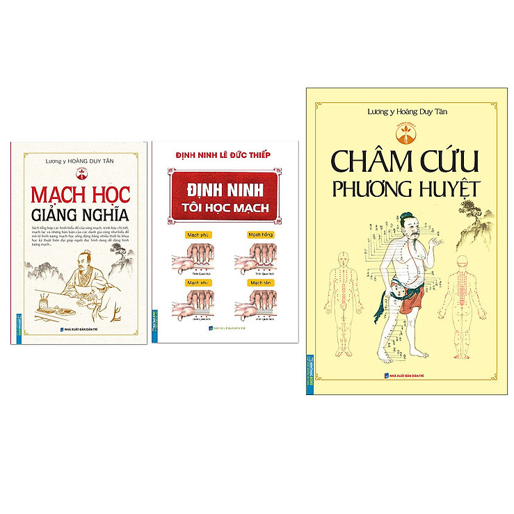 Combo sách Định Ninh Tôi Học Mạch / Mạch Học Giảng Nghĩa (Bìa Cứng)/Châm Cứu Phương Huyệt (Bìa Mềm)