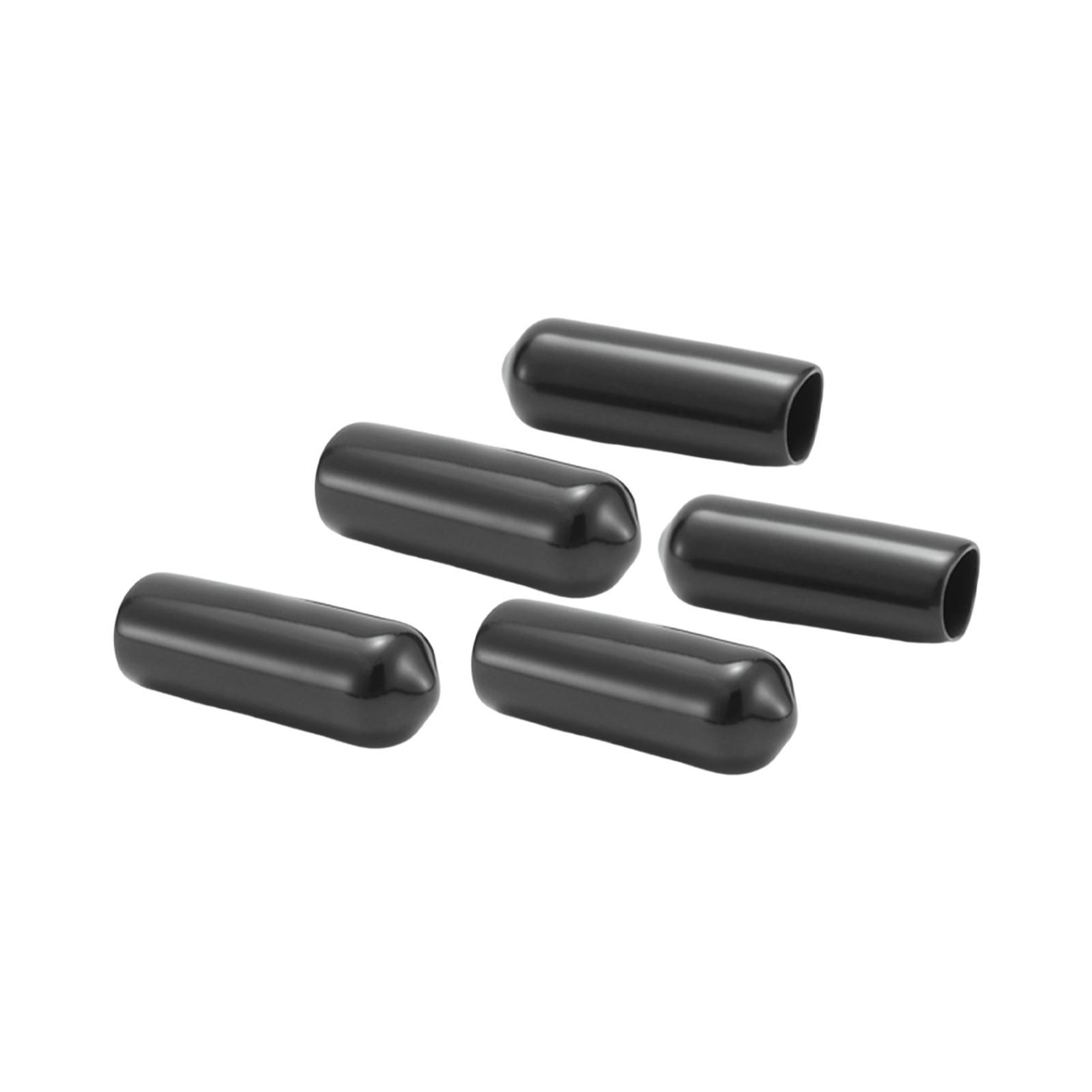 5Pcs 8mm Screw Covers Protection Sleeve Elastic Fittings Portable Thread Replacement Compact End Caps for Ground Nail Camping Bolts Outdoor