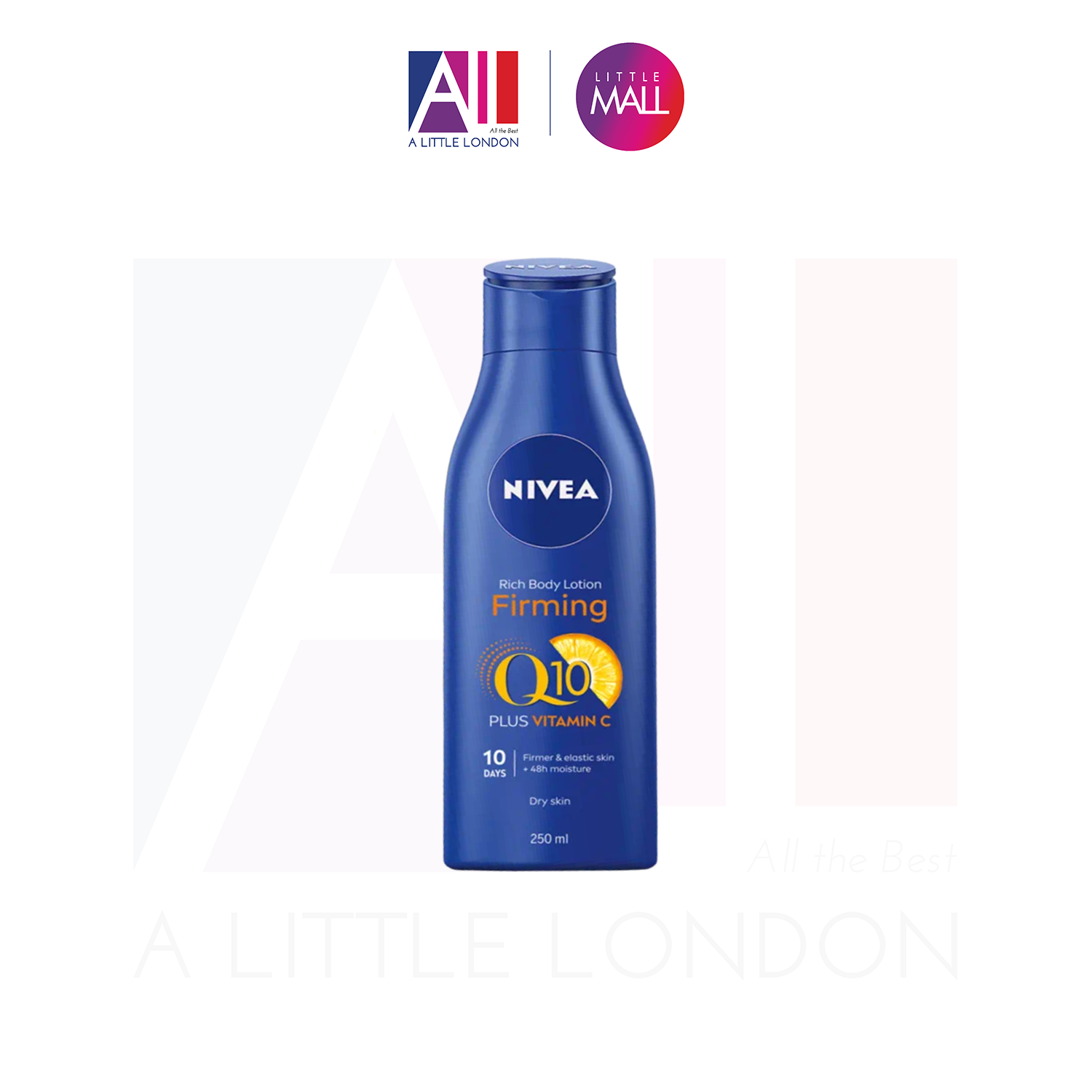 Dưỡng thể trắng da chống lão hoá, da khô Nivea Rich Body Lotion Firming Q10 + Vitamin C - Mẫu mới