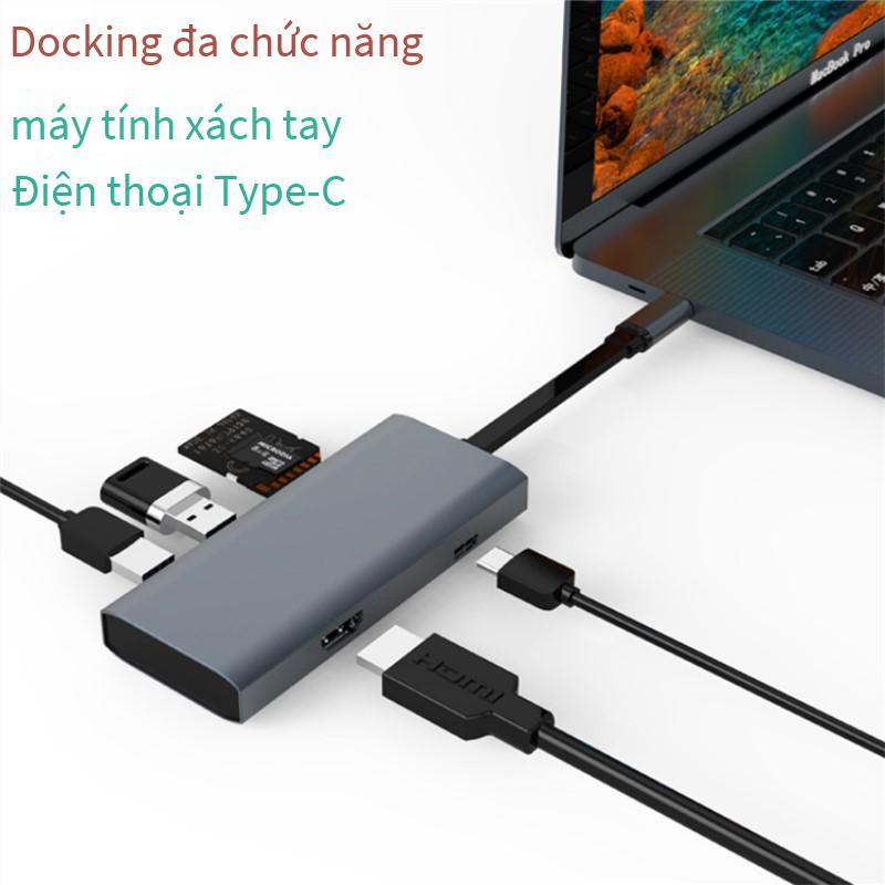 Khuyến mại đa chức năng đế cắm type-c bộ chuyển đổi nguồn điện type-c sang HDMI PD đầu đọc thẻ usb3.0HUB