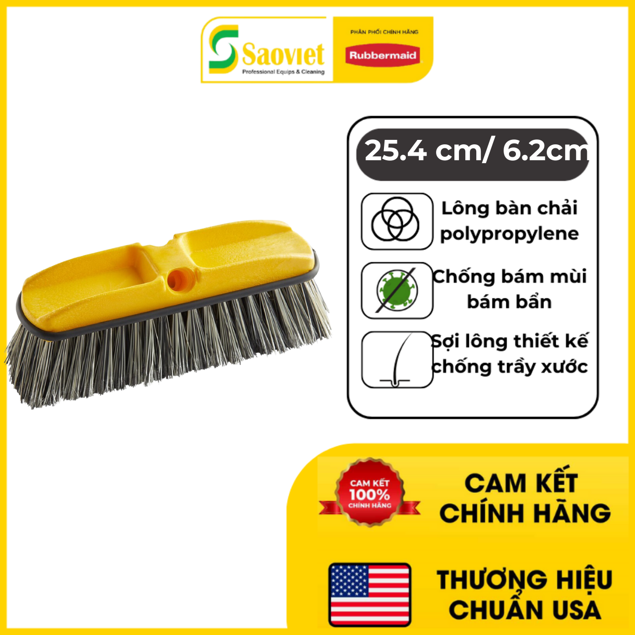 Bàn Chải Chà Sàn Không Cán Màu Xám Rubbermaid - SKU: FG9B3700GRAY | SAOVIETCO