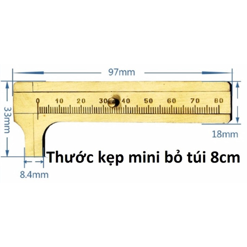 Thước kẹp cơ khí Mini 80mm đút túi quần