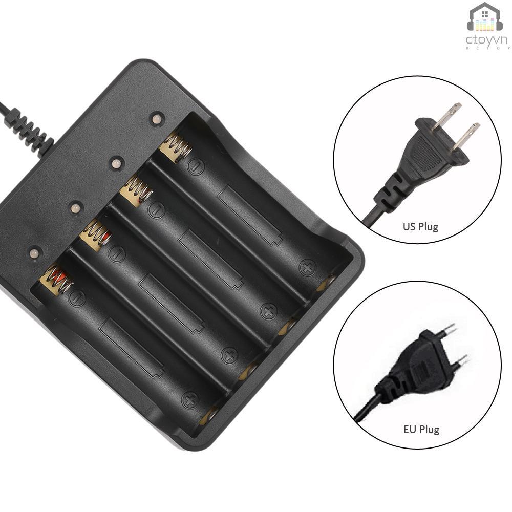 Bộ sạc pin Li-ion 18650 4 ngăn có đèn LED