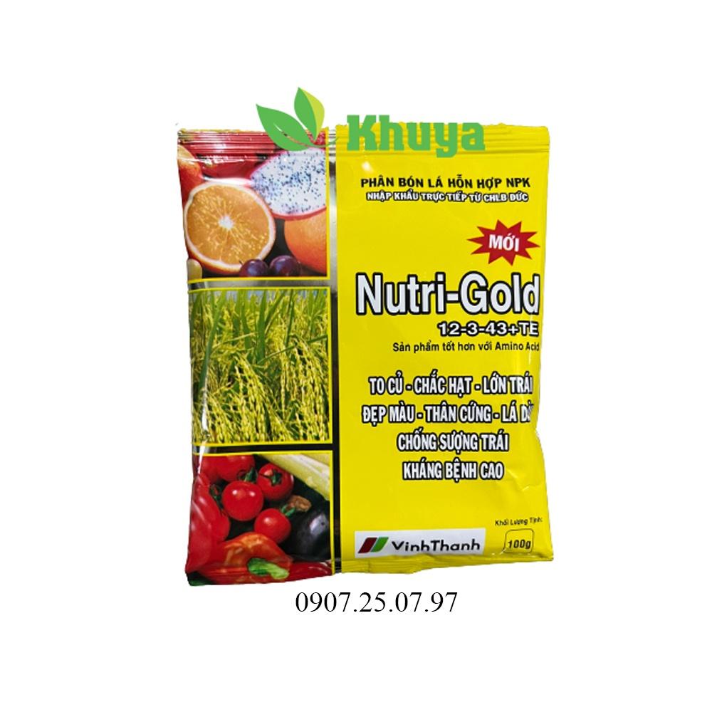 Phân bón lá hỗn hợp NPK Nutri Gold 100gr nhập khẩu trực tiếp CHLB Đức