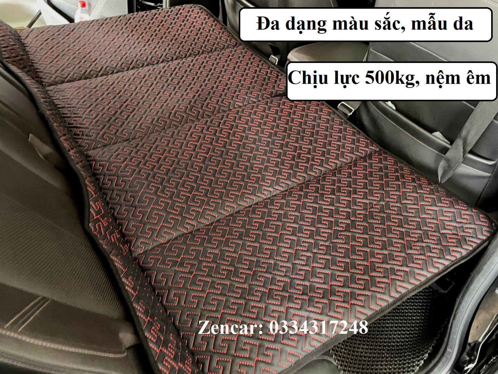 Nệm ô tô cao cấp. Đệm giường ô tô, nệm ghế sau xe hơi cao cấp - Đệm ô tô treo hàng ghế sau không bơm hơi tiện lợi thiết kế sang trọng